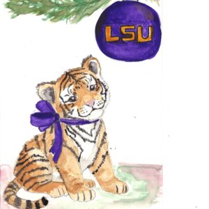 LSU Baby Tiger Holiday Card
