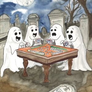 Mahjong Halloween Card