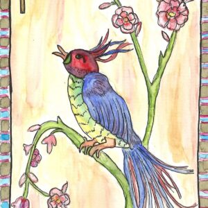 Mahjong bird bam tile Card