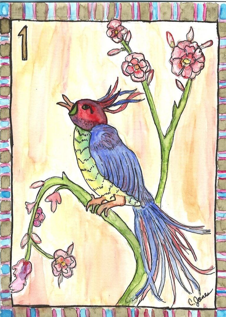 Mahjong bird bam tile Card